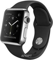 Фото Apple Watch 38mm Stainless Steel Case with Black Sport Band (MJ2Y2) Фото Apple Watch 38mm Stainless Steel Case with Black Sport Band (MJ2Y2)